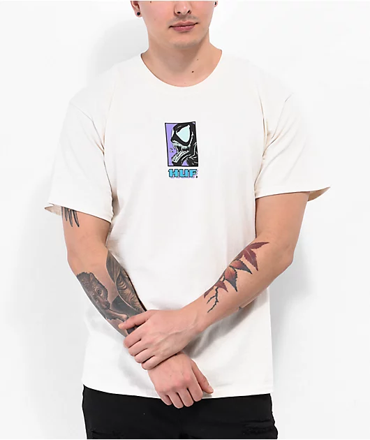 HUF x Spider-Man Symbiote Natural T-Shirt