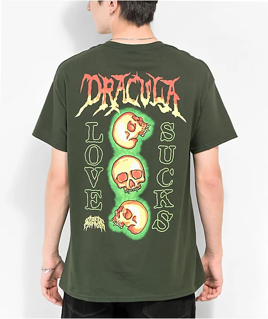 34267-broken-promises-x-dracula-love-sucks-forest-green-t-shirt-2.webp Broken Promises x Dracula Love Sucks Forest Green T-Shirt