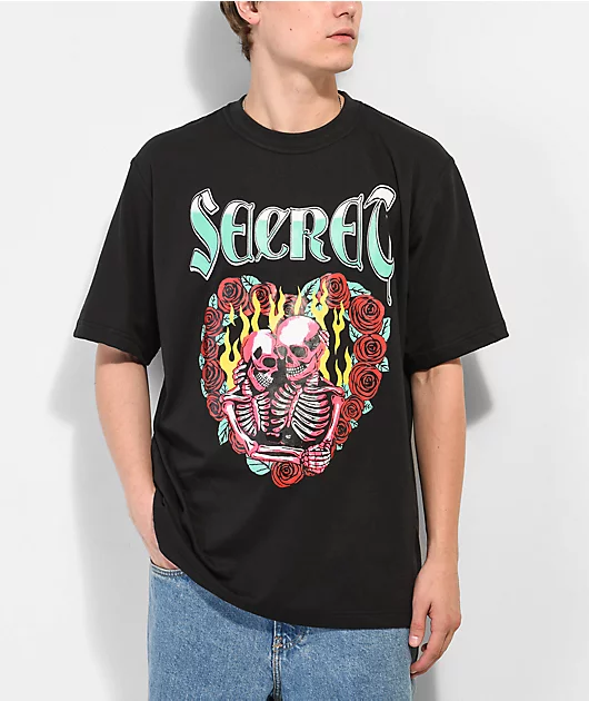 Secret Scientist Together Forever Black T-Shirt