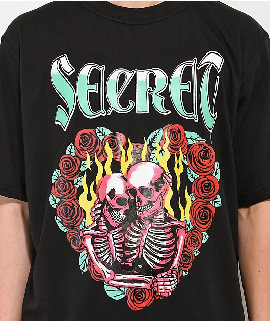 Secret Scientist Together Forever Black T-Shirt