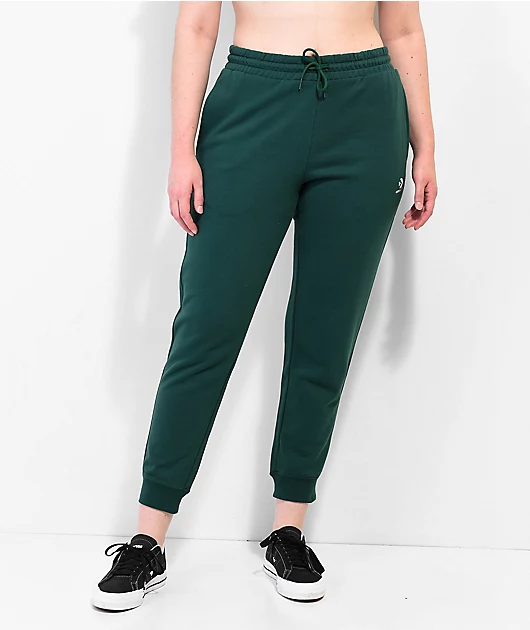Converse Embroidered Classic Green Sweatpants