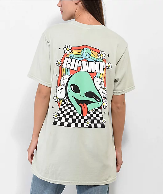 RIPNDIP Looking Glass Sage Green T-Shirt