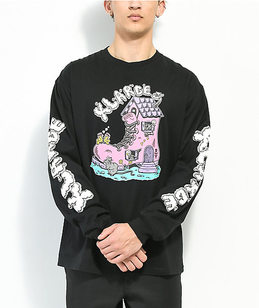 XLARGE Boots House Black Long Sleeve T-Shirt
