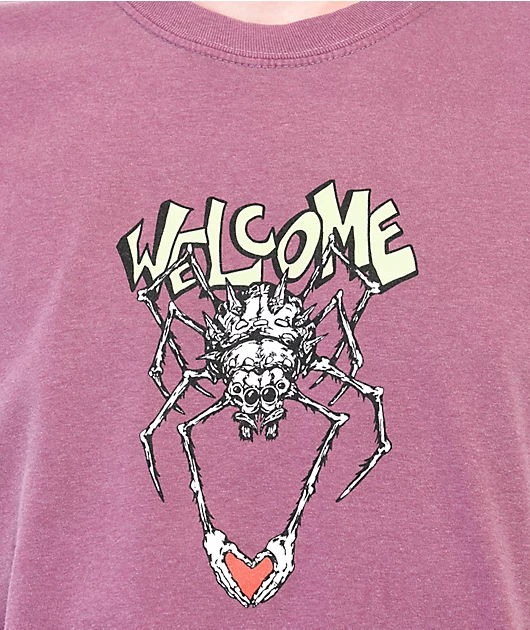 Welcome Spidey Purple Dye T-Shirt