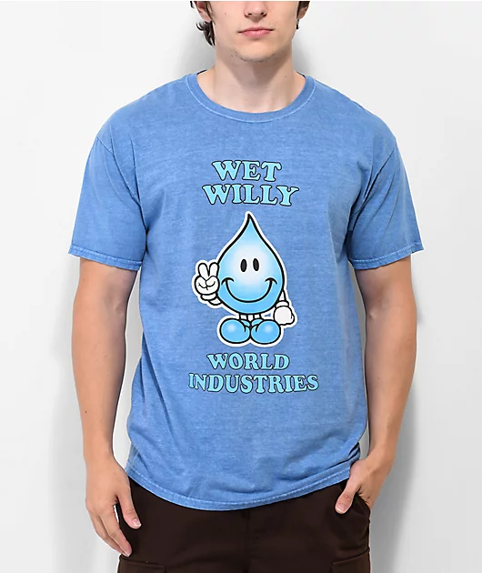 World Industries Classic Wet Willy Light Blue T-Shirt.