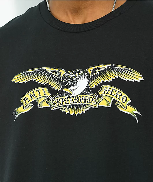 Anti-hero Misregistered Eagle Black T-Shirt