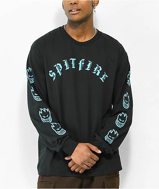 Spitfire Old E Bighead Black Long Sleeve T-Shirt