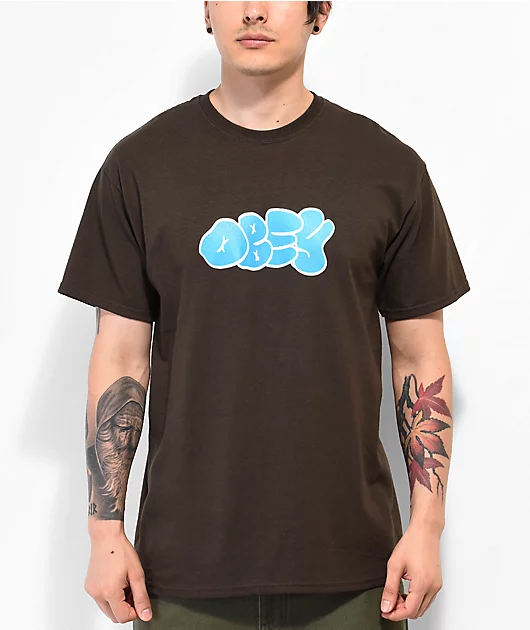 Obey Blown Up Brown T-Shirt