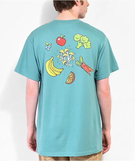Porous Walker Eat Healthy Foods Teal T-Shirt