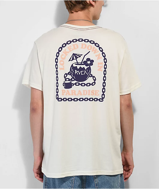 RVCA Locked Down White T-Shirt