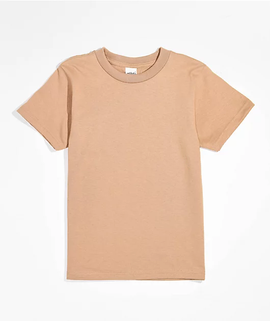 Shaka Wear Kids Khaki Heavyweight T-Shirt
