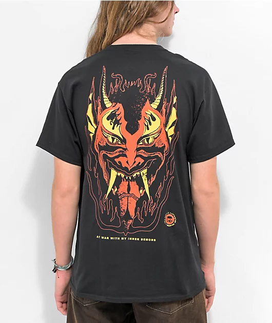 Teen Hearts In Demons Black T-Shirt