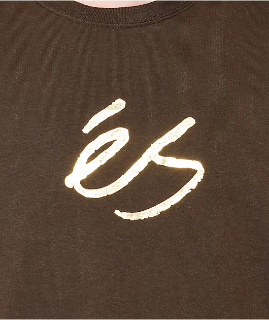 eS Foil Script Brown T-Shirt
