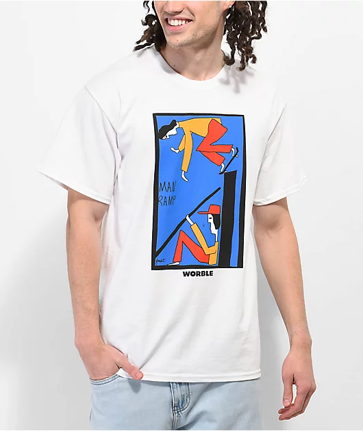 WORBLE Man Ramp White T-Shirt
