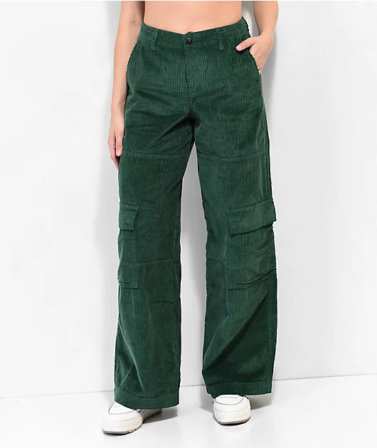 Empyre Darian Hunter Green Cargo Corduroy Skate Pants