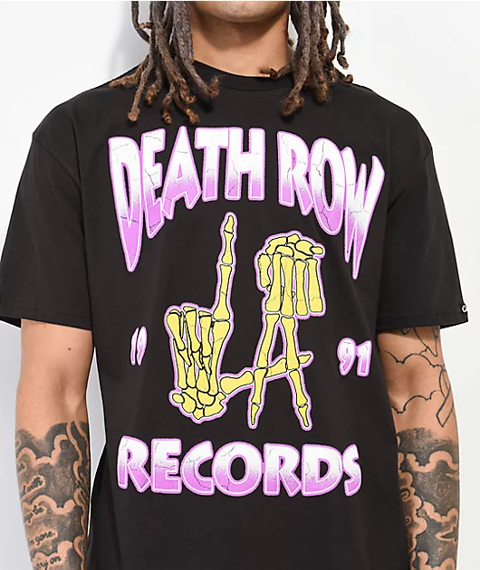 Death Row LA Bones Black T-Shirt