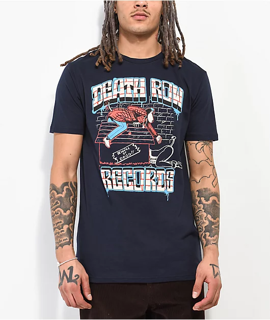 Death Row Doggy Style Splat Indigo T-Shirt