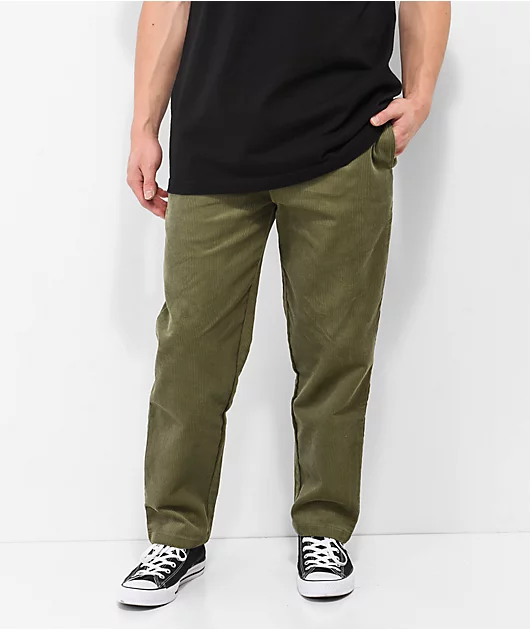 Cookman Khaki Green Corduroy Chef Pants