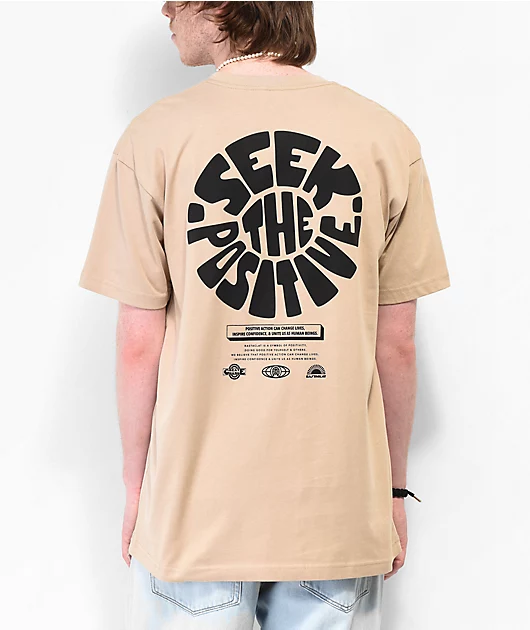 Rastaclat Seek The Positive Crest Sand T-Shirt
