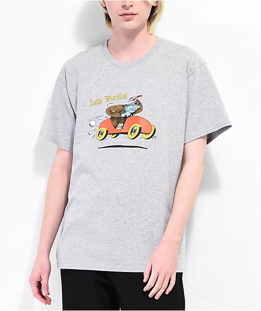 WORBLE Sports Car Heather Grey T-Shirt