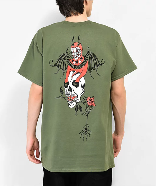 Welcome Angel Military Green T-Shirt
