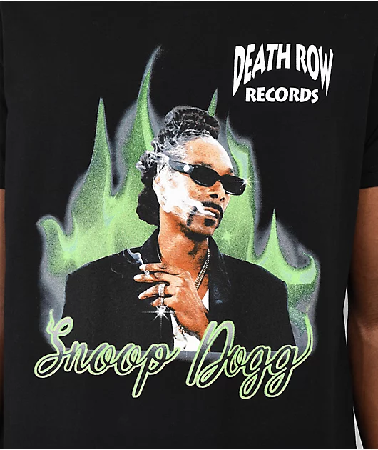 Death Row Flame Snoop Black T-Shirt