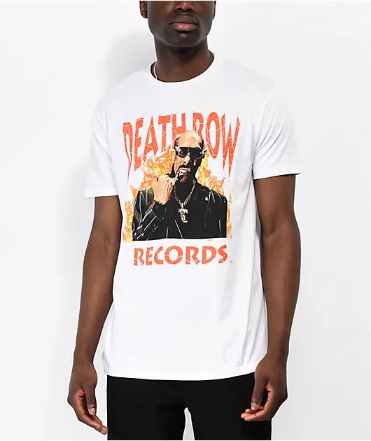 Death Row Snoop Flame Grill White T-Shirt
