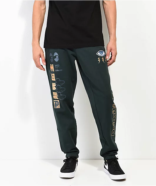 Primitive Reboot Green Fleece Sweatpants