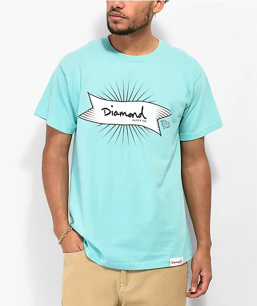 Diamond Supply Co. Pennant Blue T-Shirt