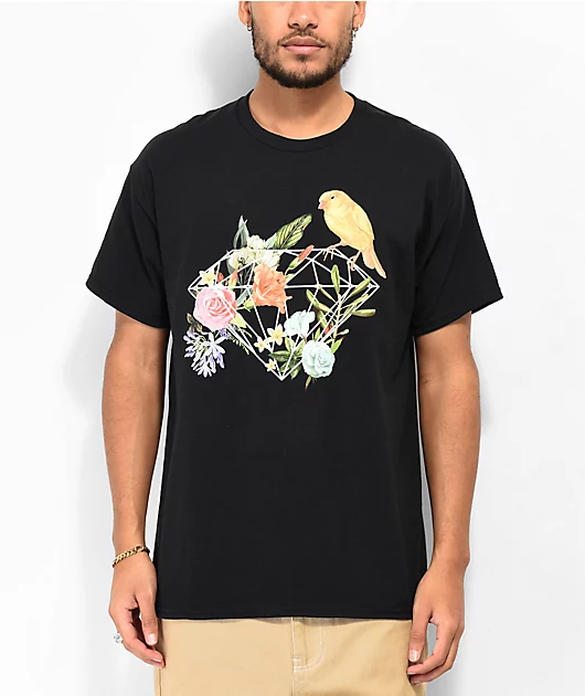 Diamond Supply Co. Canary Flowers Black T-Shirt