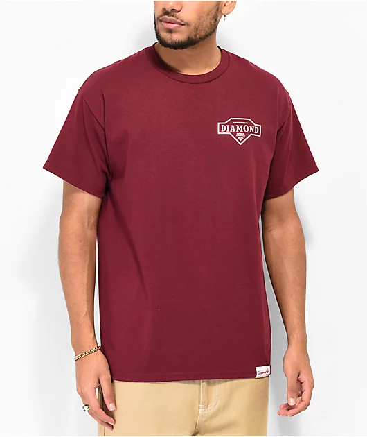 Diamond Supply Co. Vintage Burgundy T-Shirt