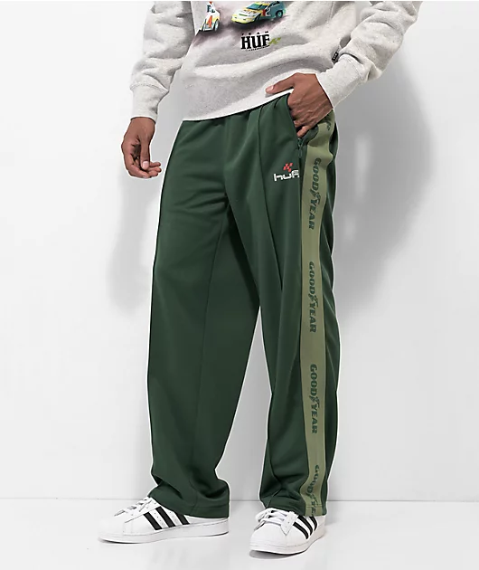 HUF x Goodyear Touring Green Track Pants