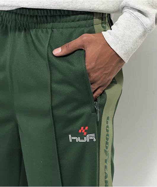 HUF x Goodyear Touring Green Track Pants