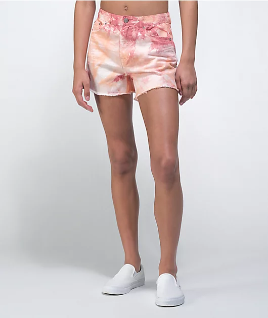 Unionbay Hi Rise Tie Dye Denim Shorts
