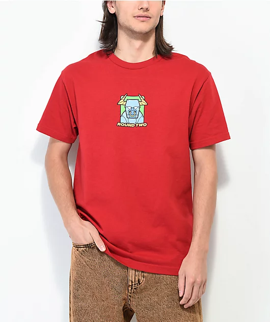 Round Two Mechanical Bull Red T-Shirt