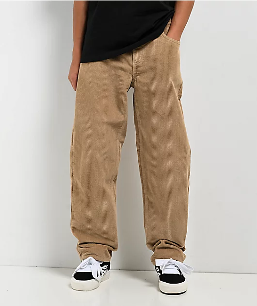 Empyre Kids' Loose Fit Khaki Corduroy Skate Pants