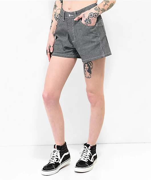 Dickies Navy & White Stripe Carpenter Shorts