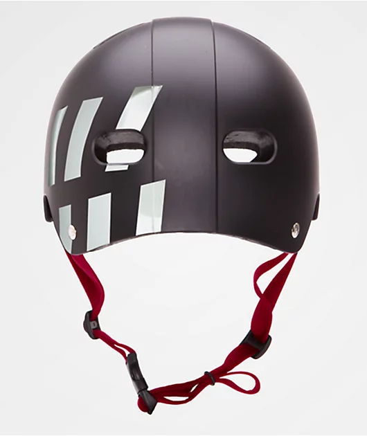 Destroyer Certified Black, White & Red Skateboard Helmet