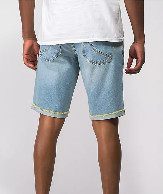 Empyre State Destroyed Denim Shorts