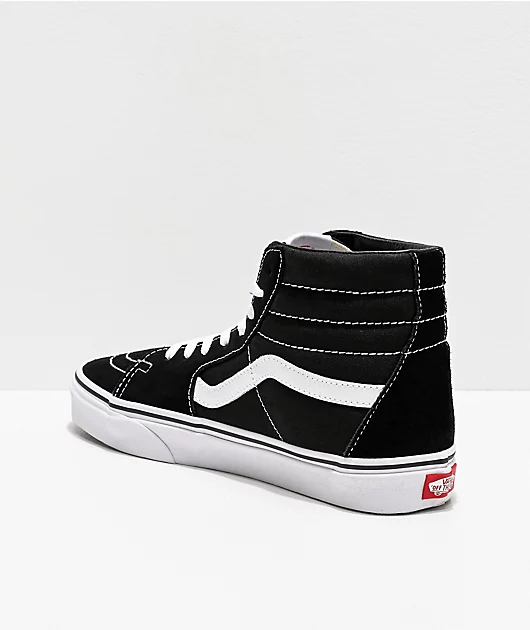 Vans Sk8-Hi Black & White Skate Shoes