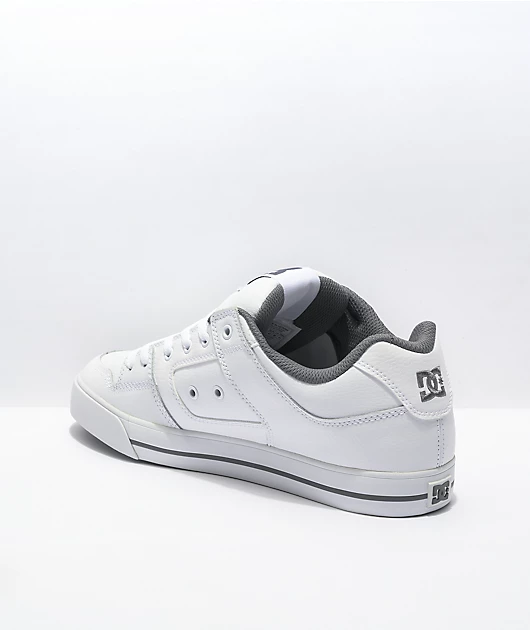 DC Pure White & Battleship Skate Shoes