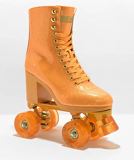Impala x Marawa Sparkle Orange High Heel Rollerskates