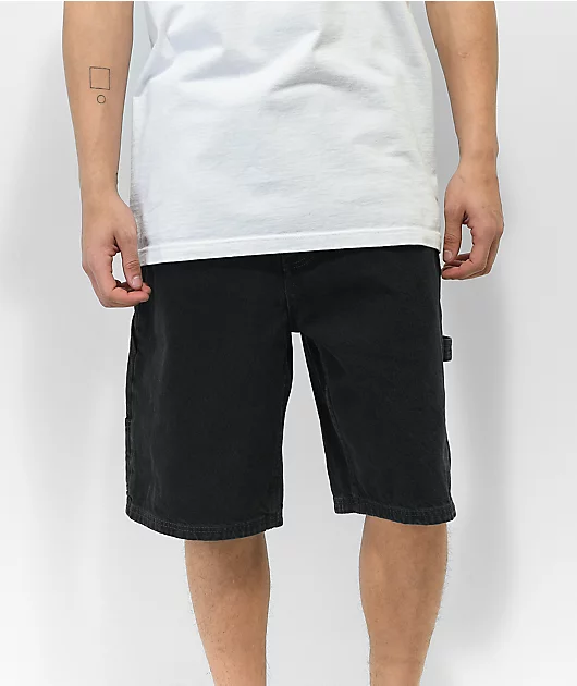 Monet Carve Black Wash Denim Shorts