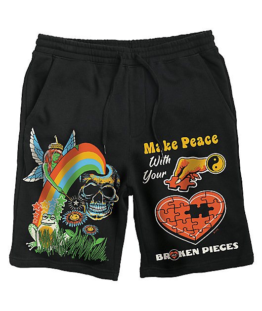 Boss Dog Make Peace Black Sweat Shorts