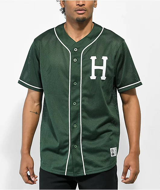 HUF Harlem Green Baseball Jersey