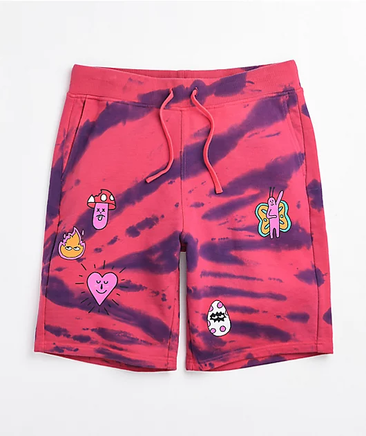 A.LAB Wavelength Pink & Blue Tie Dye Sweat Shorts