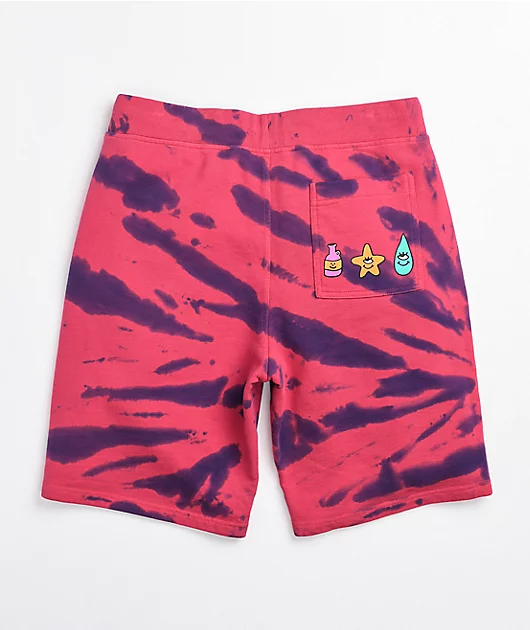 A.LAB Wavelength Pink & Blue Tie Dye Sweat Shorts