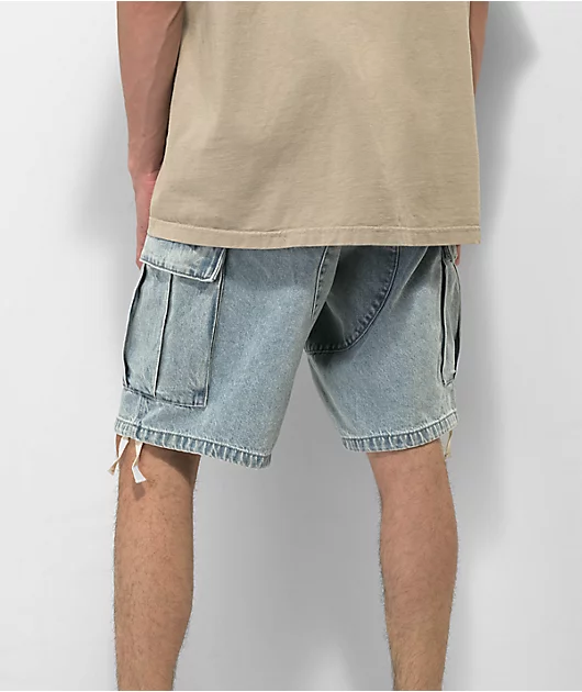 Empyre Skate Blue Denim Cargo Shorts