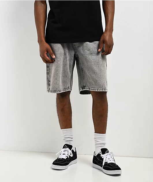 Empyre Scramble Grey Denim Skate Shorts