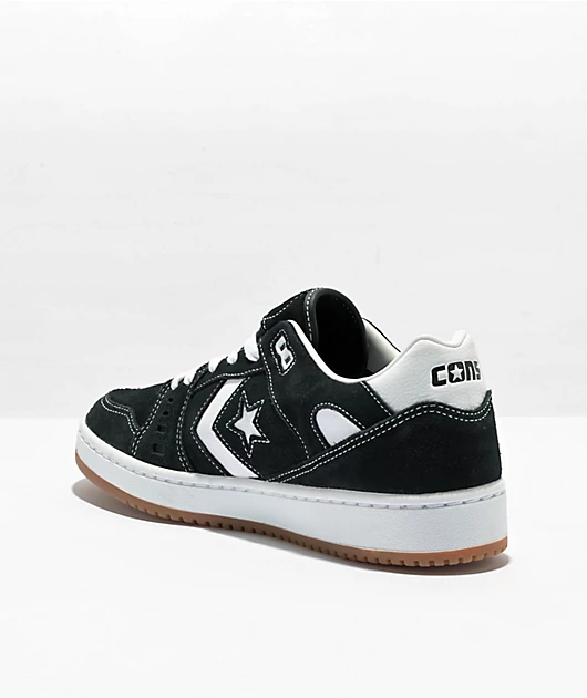 Converse AS-1 Pro Black & White Suede Skate Shoes